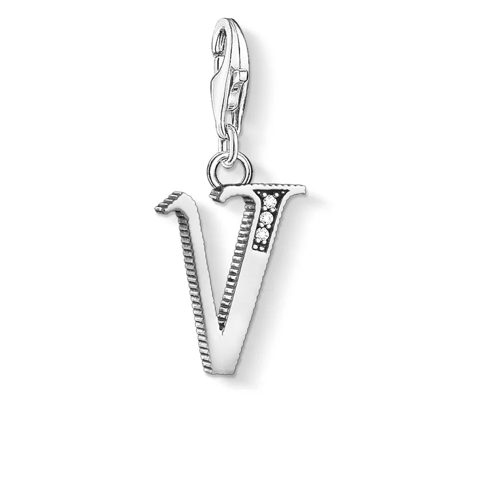 Alphabet Letters a B C D E F G H I J K L M N O P Q R S T U V W X Y Z Charm Pendant,2019 New Fashion Jewelry 925 Sterling Silver