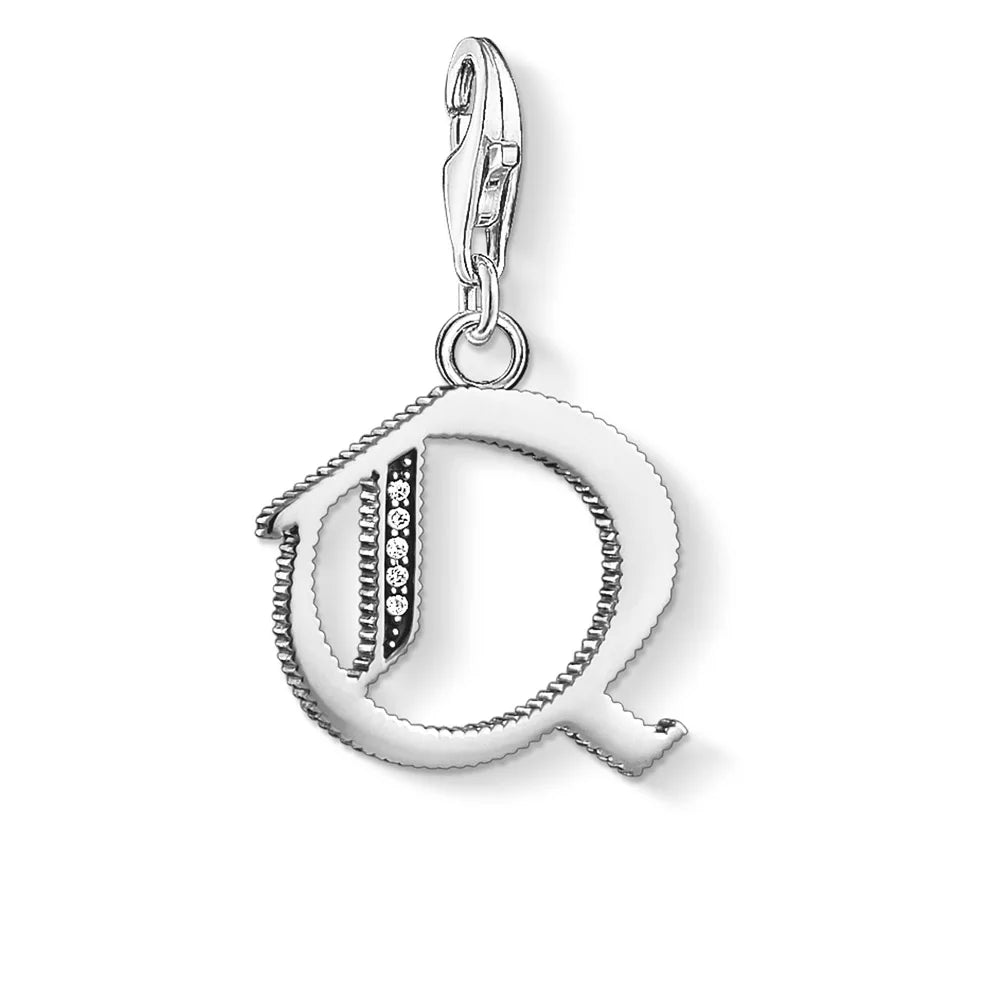 Alphabet Letters a B C D E F G H I J K L M N O P Q R S T U V W X Y Z Charm Pendant,2019 New Fashion Jewelry 925 Sterling Silver
