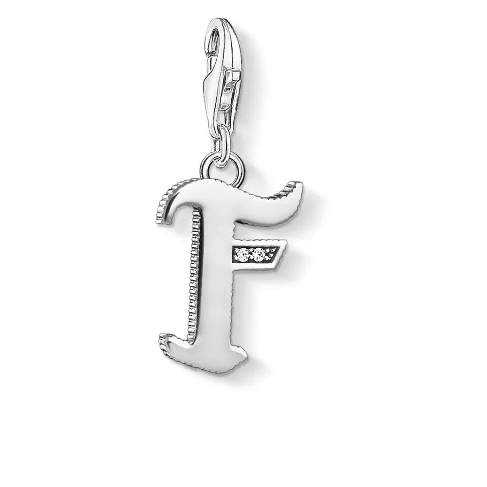 Alphabet Letters a B C D E F G H I J K L M N O P Q R S T U V W X Y Z Charm Pendant,2019 New Fashion Jewelry 925 Sterling Silver