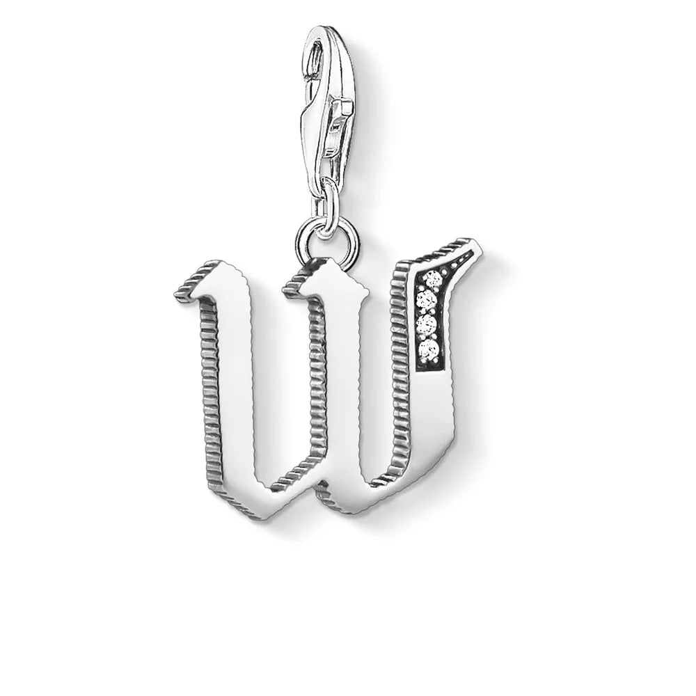 Alphabet Letters a B C D E F G H I J K L M N O P Q R S T U V W X Y Z Charm Pendant,2019 New Fashion Jewelry 925 Sterling Silver