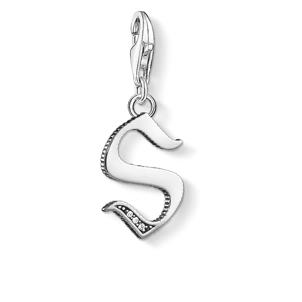 Alphabet Letters a B C D E F G H I J K L M N O P Q R S T U V W X Y Z Charm Pendant,2019 New Fashion Jewelry 925 Sterling Silver