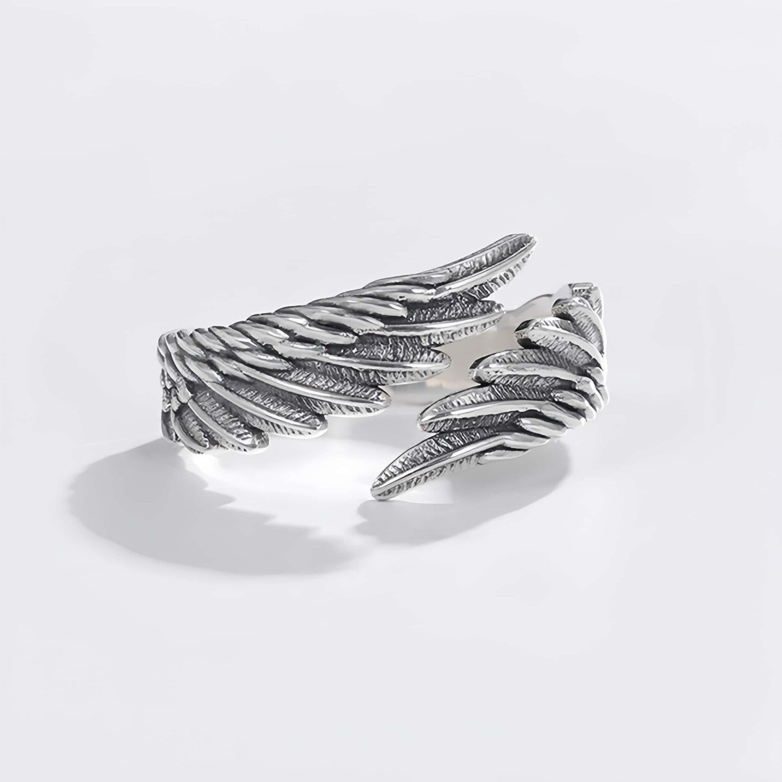 Vintage Angel Wing Adjustable 925 Sterling Silver Ring for Women Jewellery Gift
