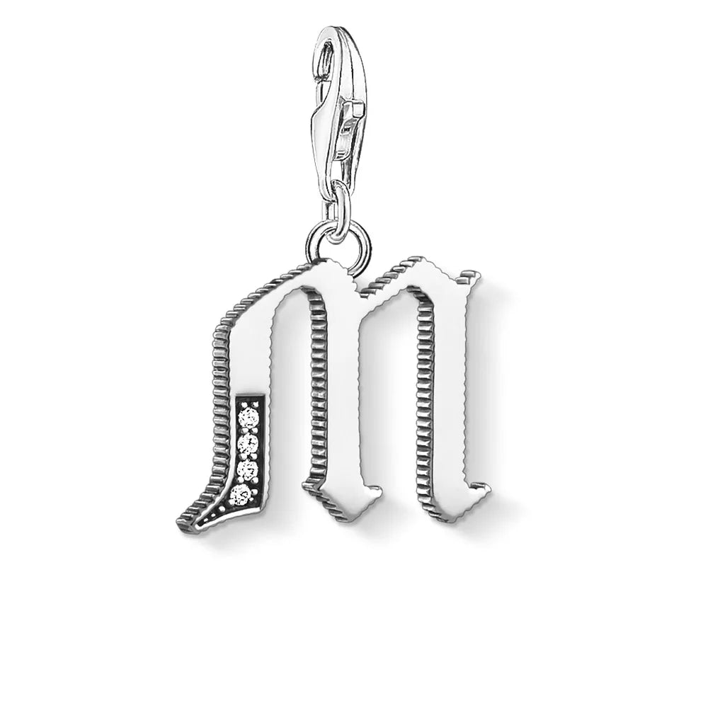Alphabet Letters a B C D E F G H I J K L M N O P Q R S T U V W X Y Z Charm Pendant,2019 New Fashion Jewelry 925 Sterling Silver