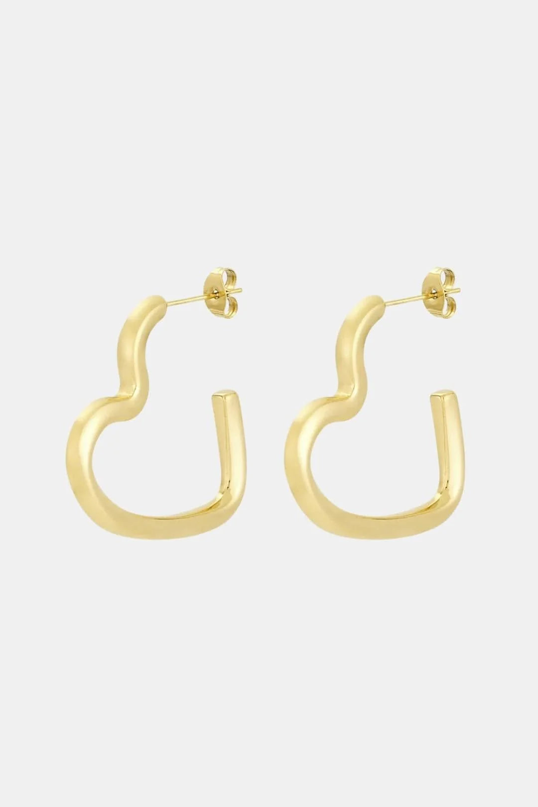 Skye – Modern Open-Heart Statement Hoop Earrings