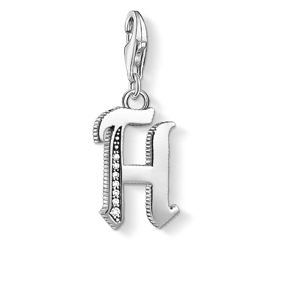 Alphabet Letters a B C D E F G H I J K L M N O P Q R S T U V W X Y Z Charm Pendant,2019 New Fashion Jewelry 925 Sterling Silver