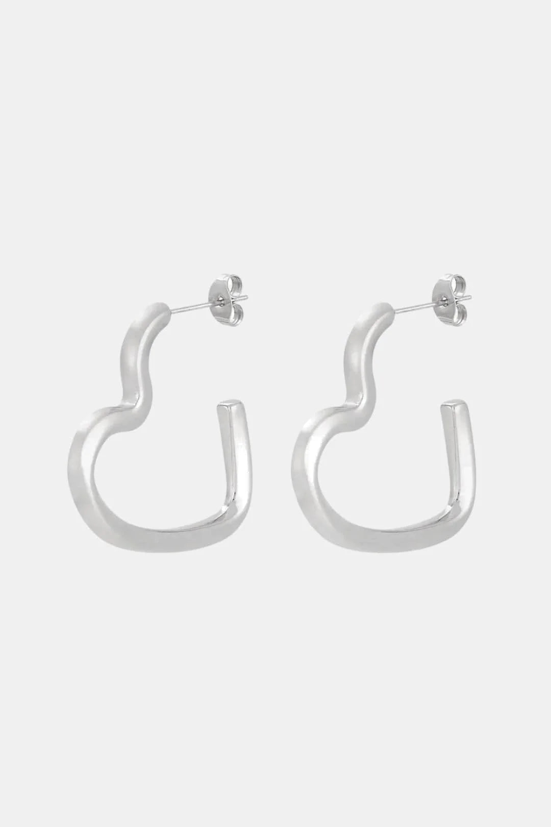 Skye – Modern Open-Heart Statement Hoop Earrings