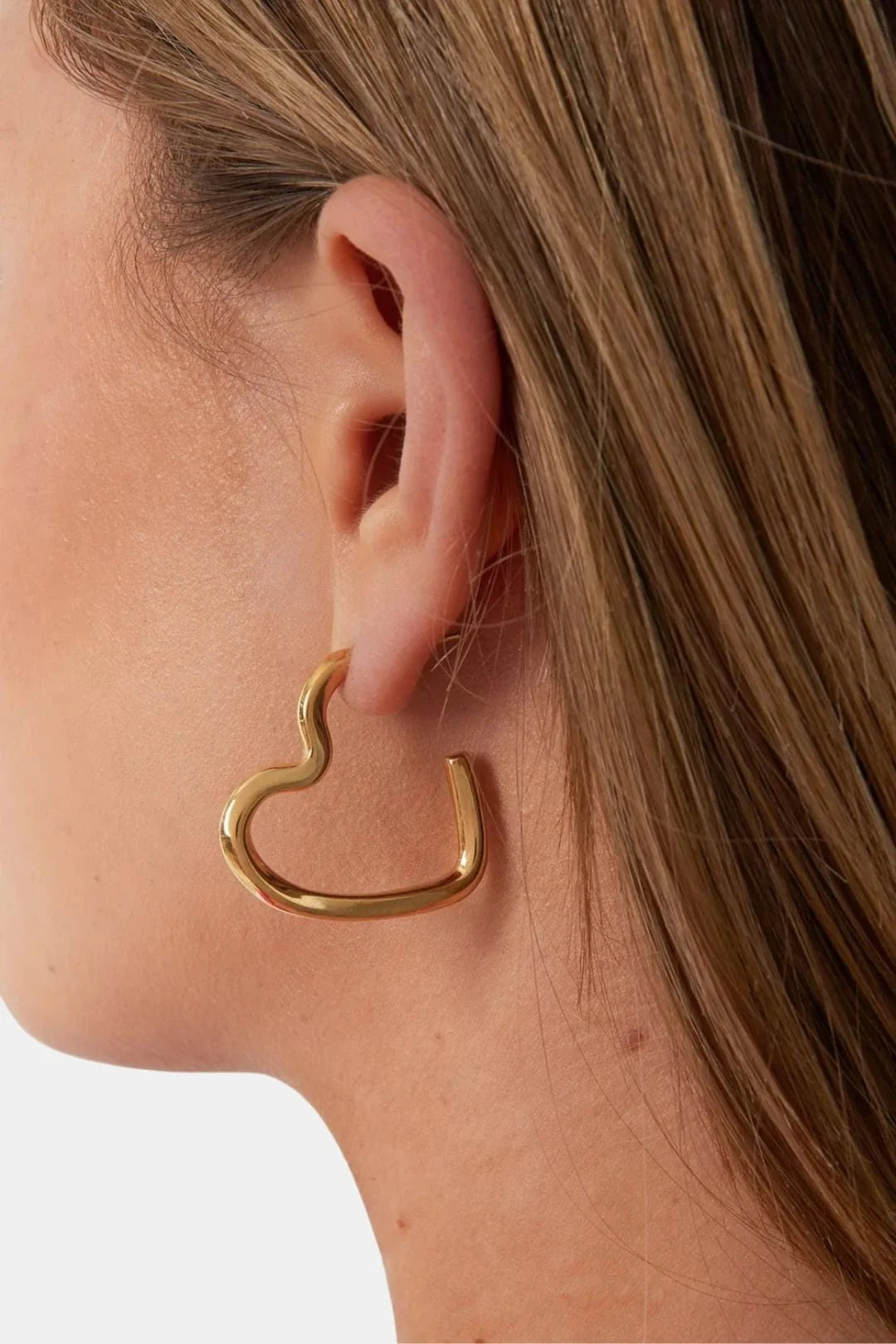 Skye – Modern Open-Heart Statement Hoop Earrings