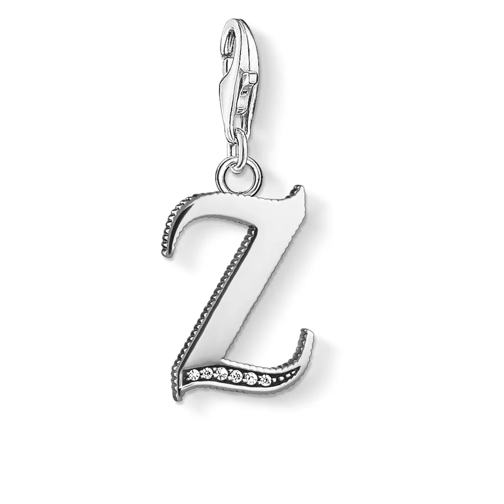 Alphabet Letters a B C D E F G H I J K L M N O P Q R S T U V W X Y Z Charm Pendant,2019 New Fashion Jewelry 925 Sterling Silver