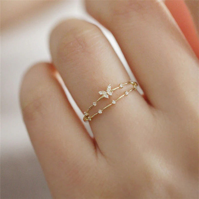 Luxury Butterfly Ring with Sparkling Zirconia - Aurielle