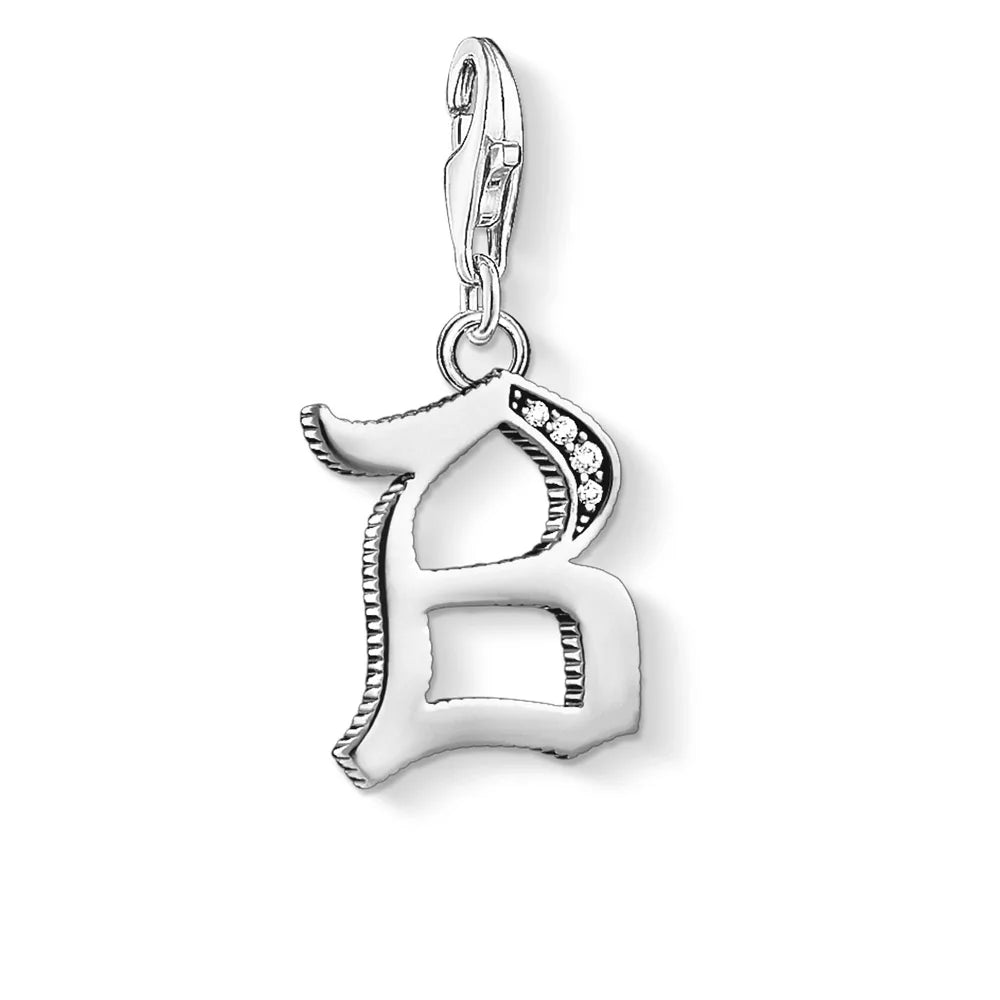 Alphabet Letters a B C D E F G H I J K L M N O P Q R S T U V W X Y Z Charm Pendant,2019 New Fashion Jewelry 925 Sterling Silver