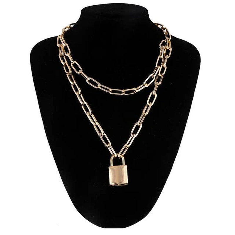 Chain Padlock Necklace Bdsm Symbolic Jewellery Gift for Submissive
