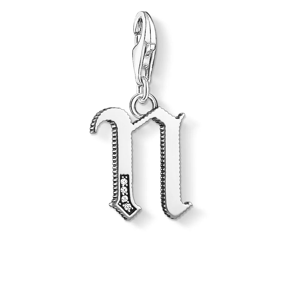Alphabet Letters a B C D E F G H I J K L M N O P Q R S T U V W X Y Z Charm Pendant,2019 New Fashion Jewelry 925 Sterling Silver