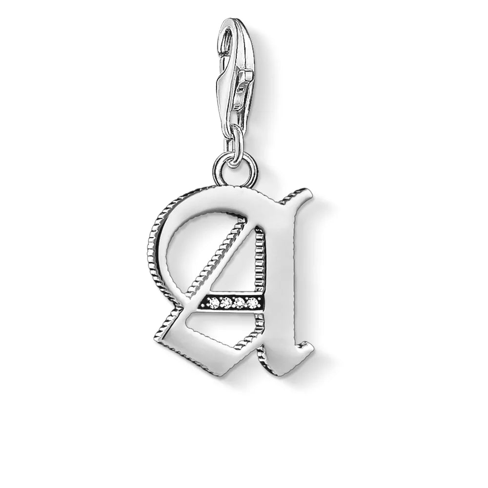Alphabet Letters a B C D E F G H I J K L M N O P Q R S T U V W X Y Z Charm Pendant,2019 New Fashion Jewelry 925 Sterling Silver