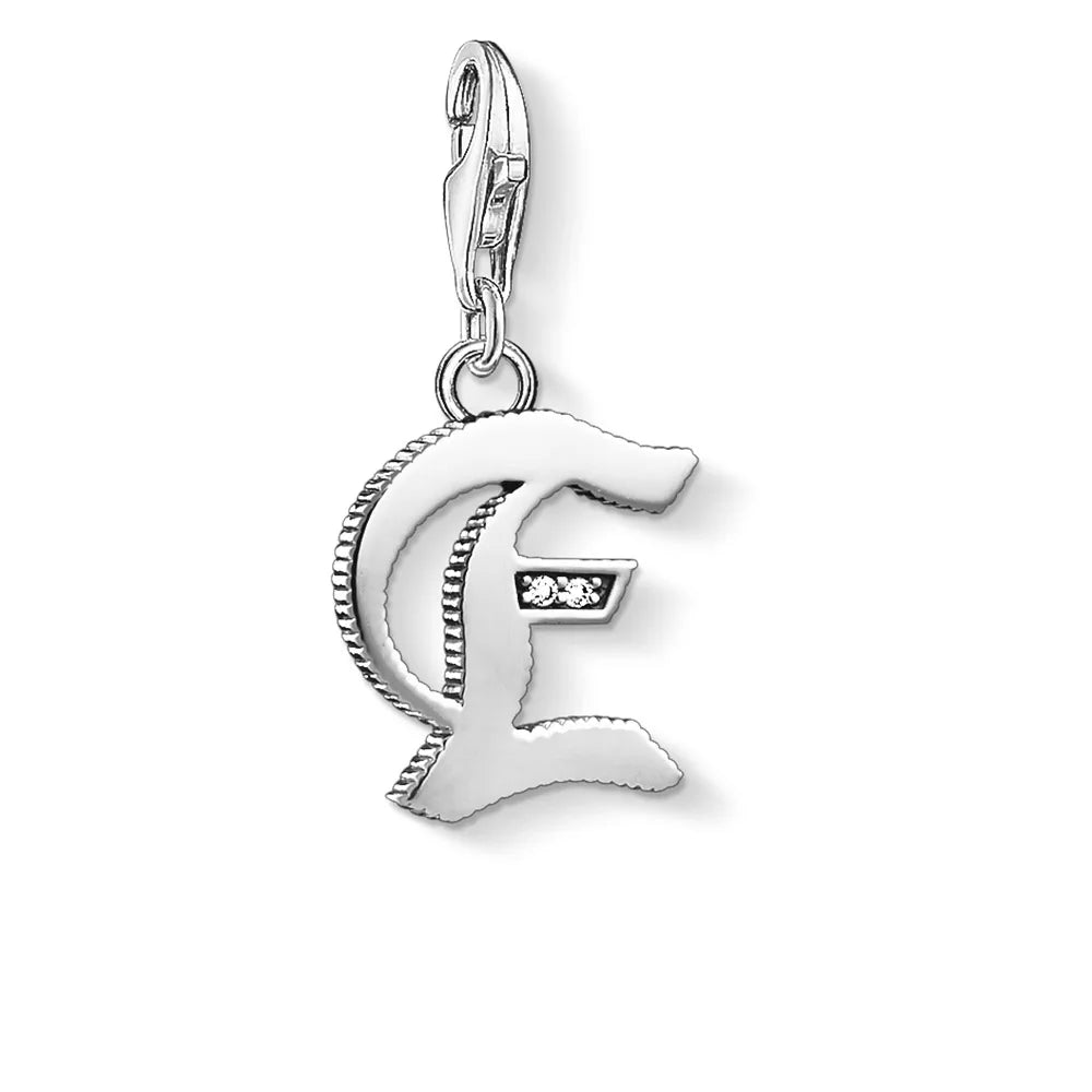 Alphabet Letters a B C D E F G H I J K L M N O P Q R S T U V W X Y Z Charm Pendant,2019 New Fashion Jewelry 925 Sterling Silver
